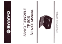 Sanyo TP-80S - Service Manual 